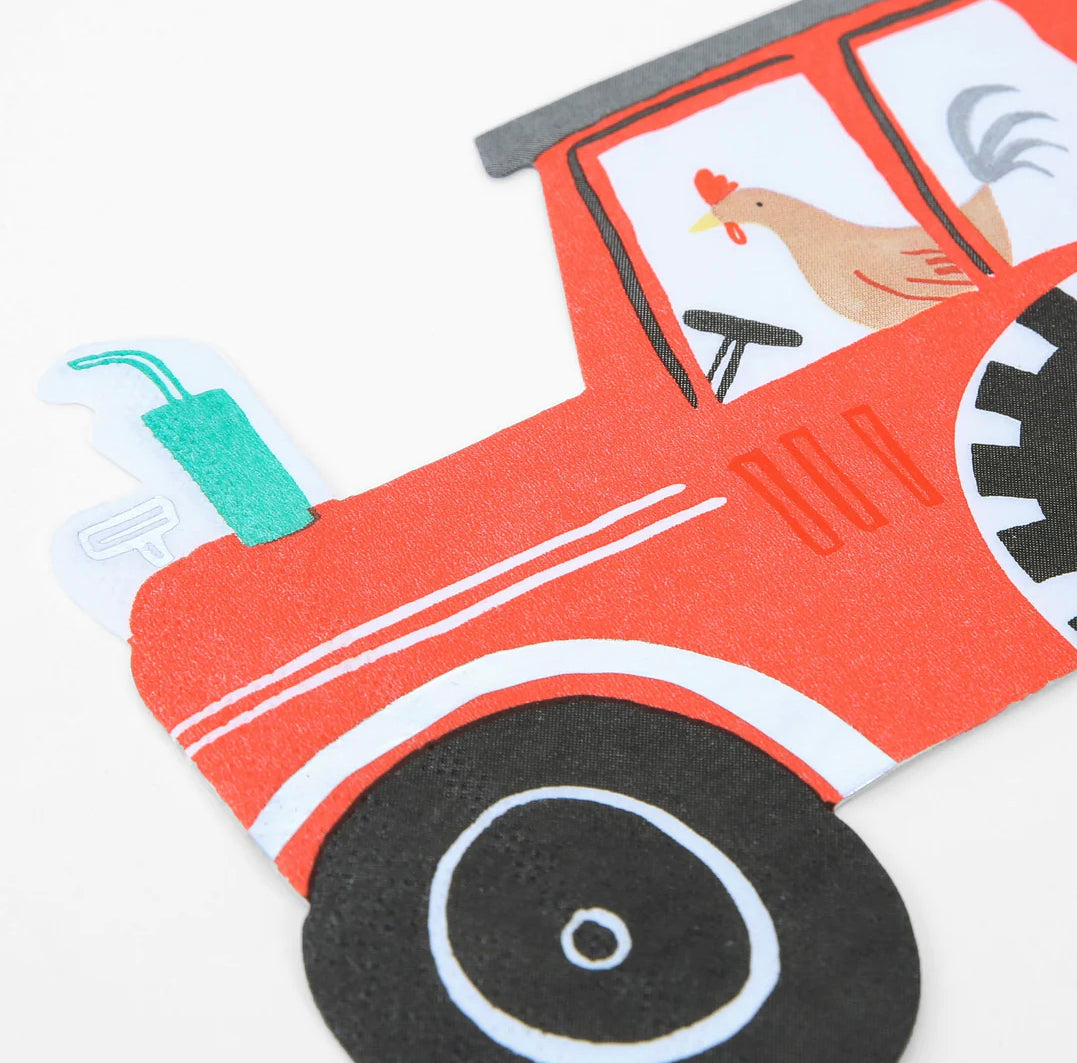 Meri Meri tractor servetten 16 stuks