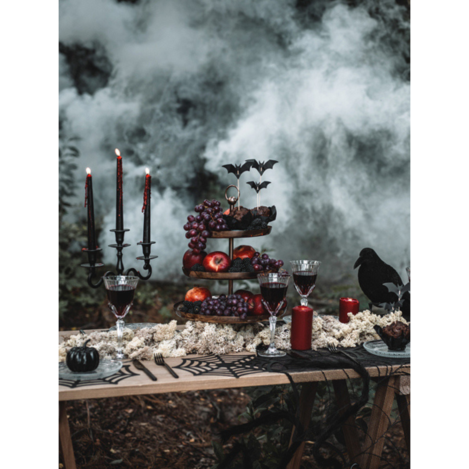 cupcake decoratie papieren toppertjes vleermuizen zwart Halloween