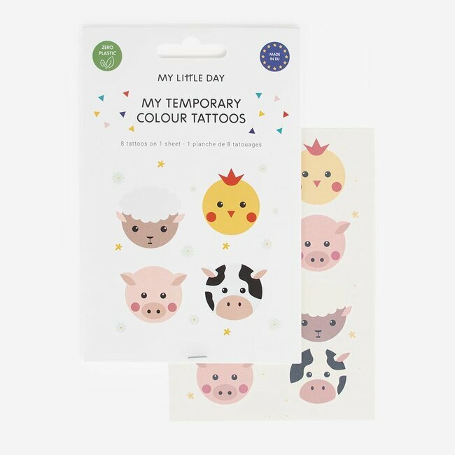 Mini farm tattoo boerderijdieren