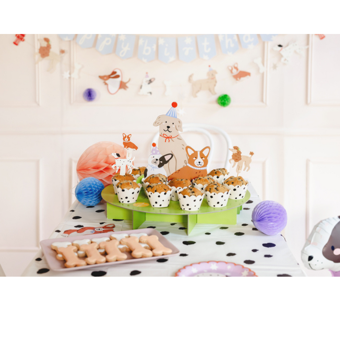 Cupcake stand puppy party