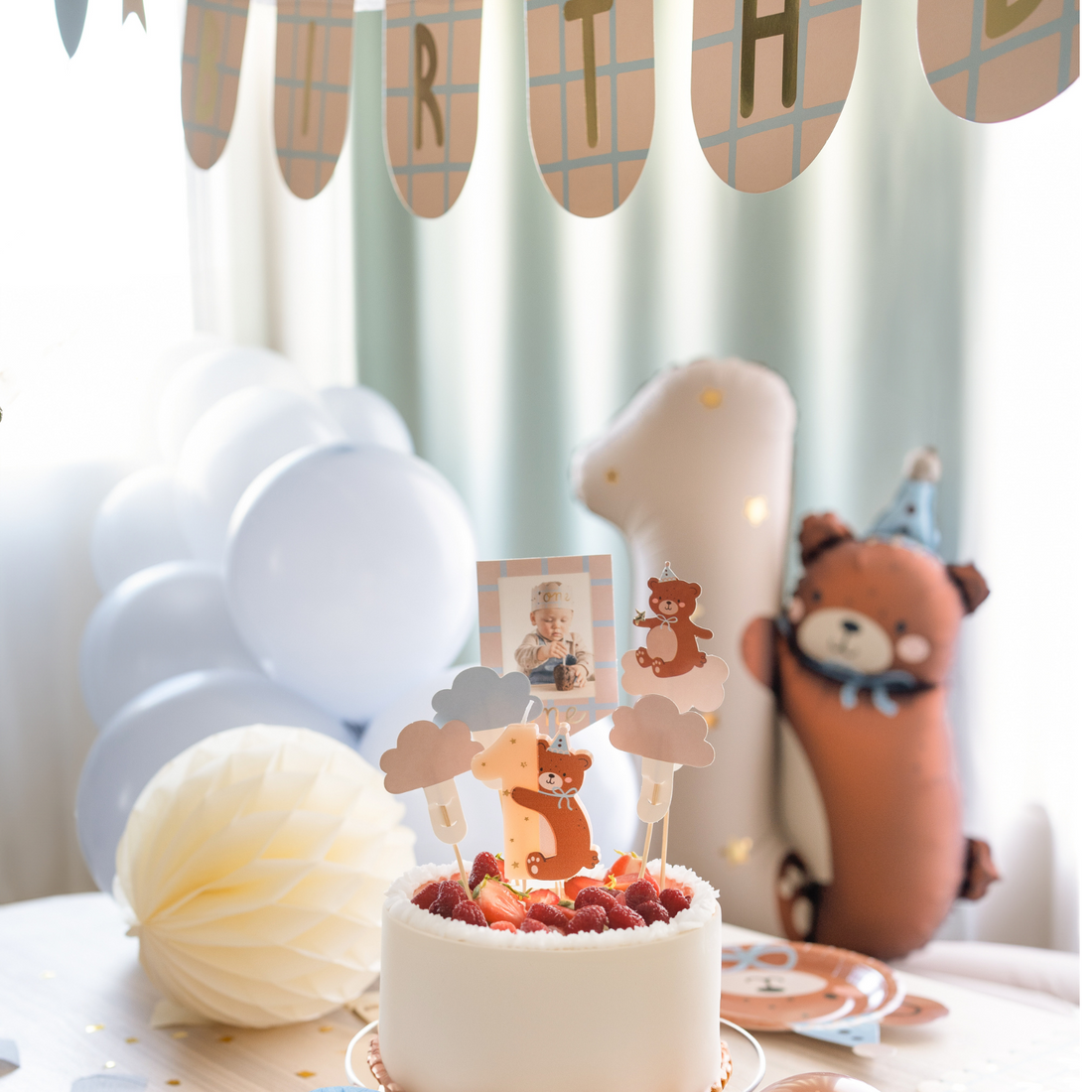 Kaars teddybeer 1 jaar