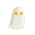 Halloween bordje in de vorm van een spookje met groovy brillen op