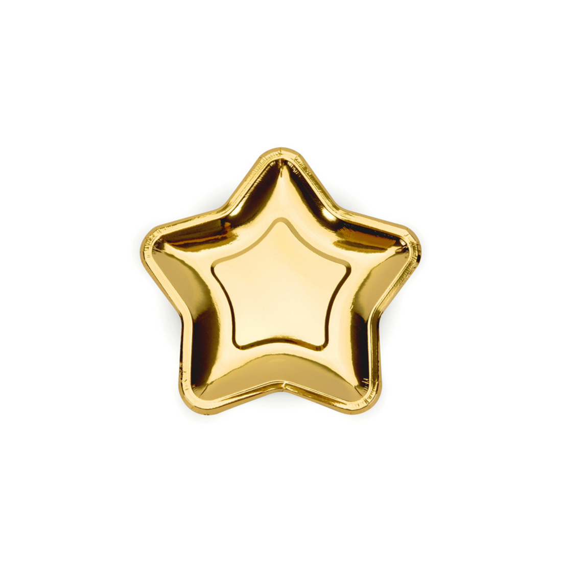Ster bordjes goud 6 stuks