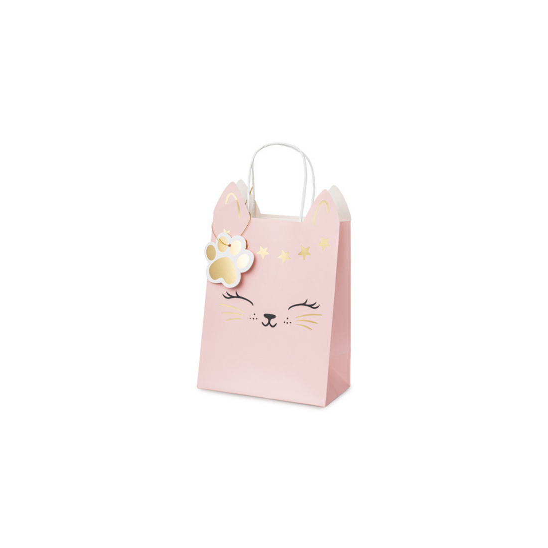 Papieren cadeautasje poes