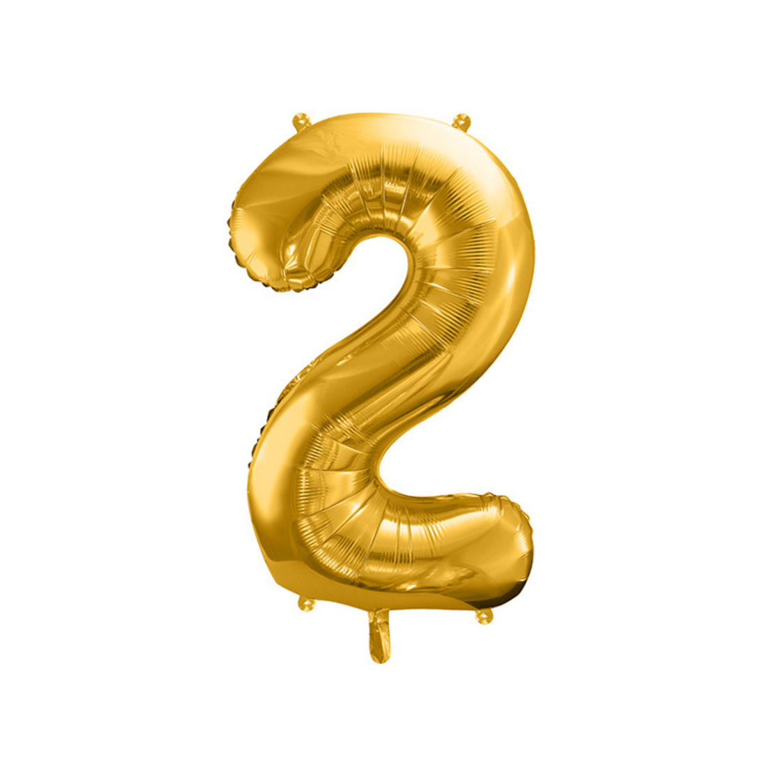 folieballon cijfer goud nummer 2
