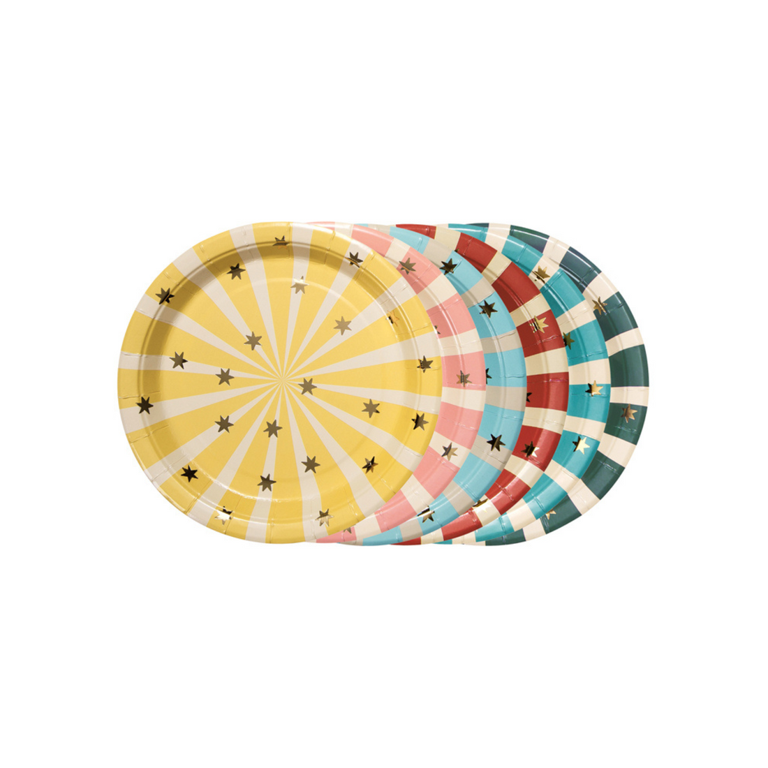 Bordjes circus mix 6 stuks