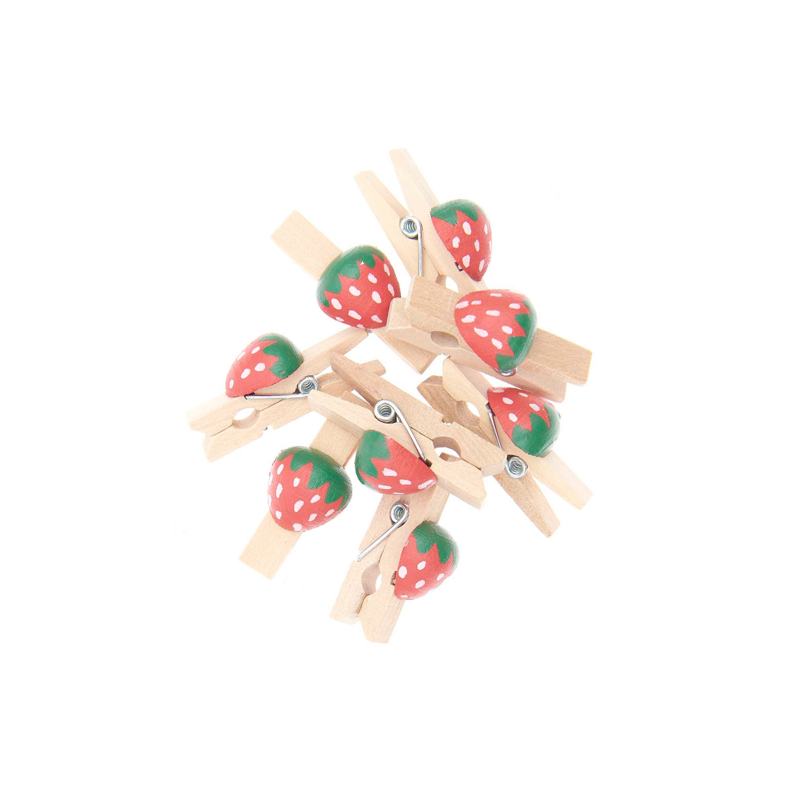 Deco knijpertjes aardbei 8 stuks