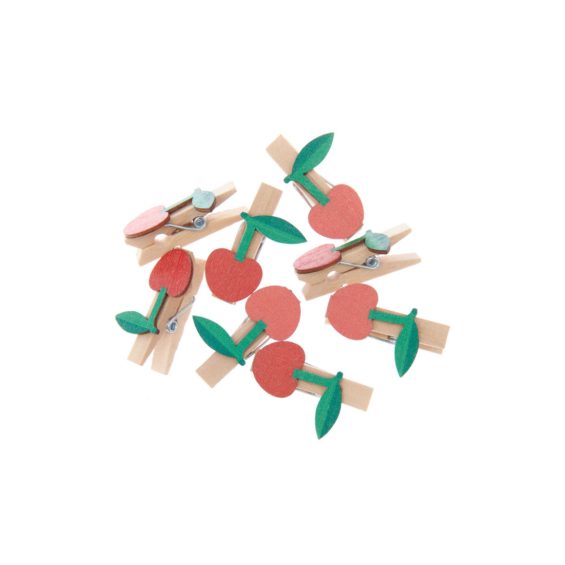 Deco knijpertjes kersen 8 stuks