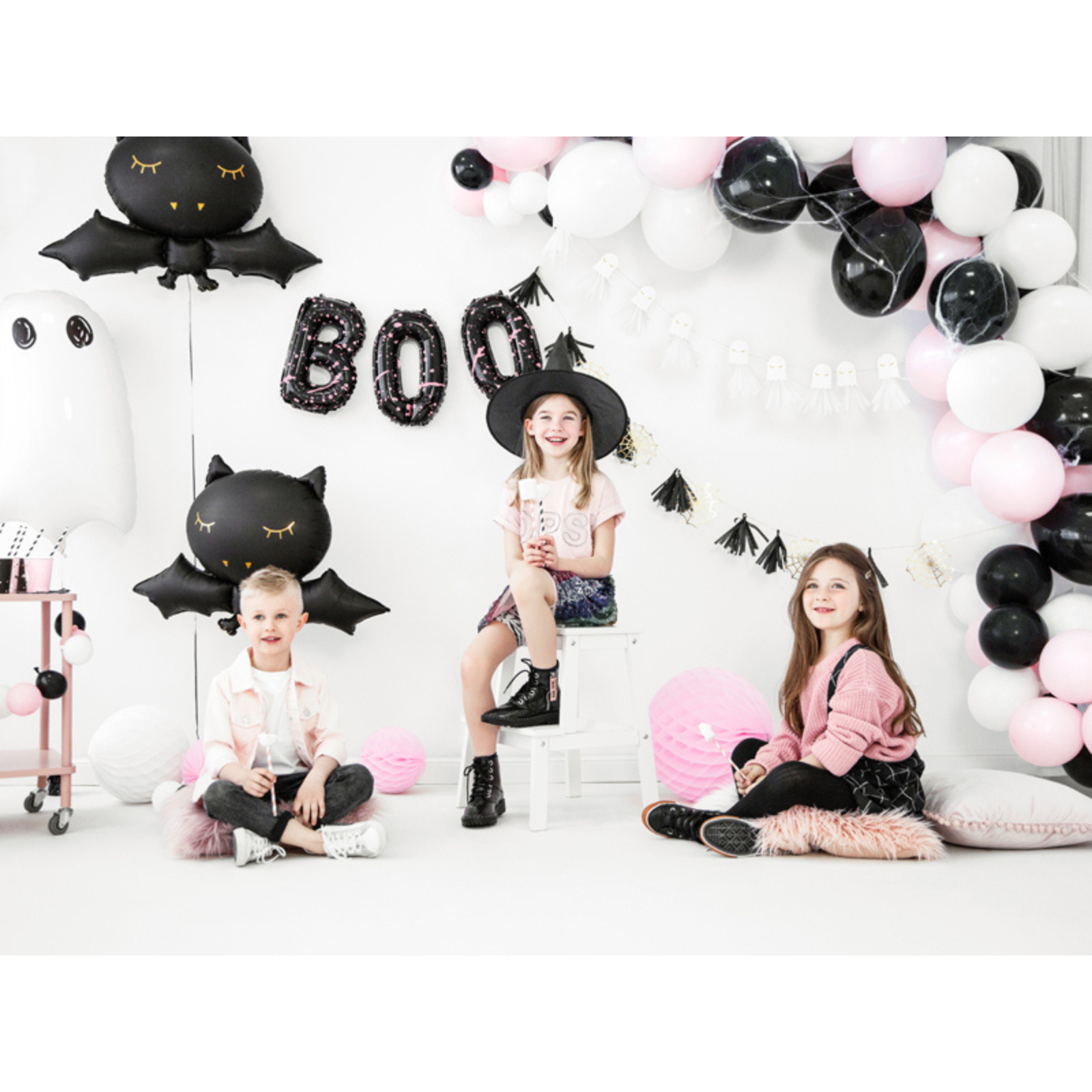 Halloween folieballon zwarte vleermuis