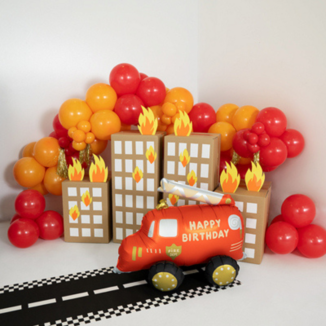 Folieballon brandweerwagen