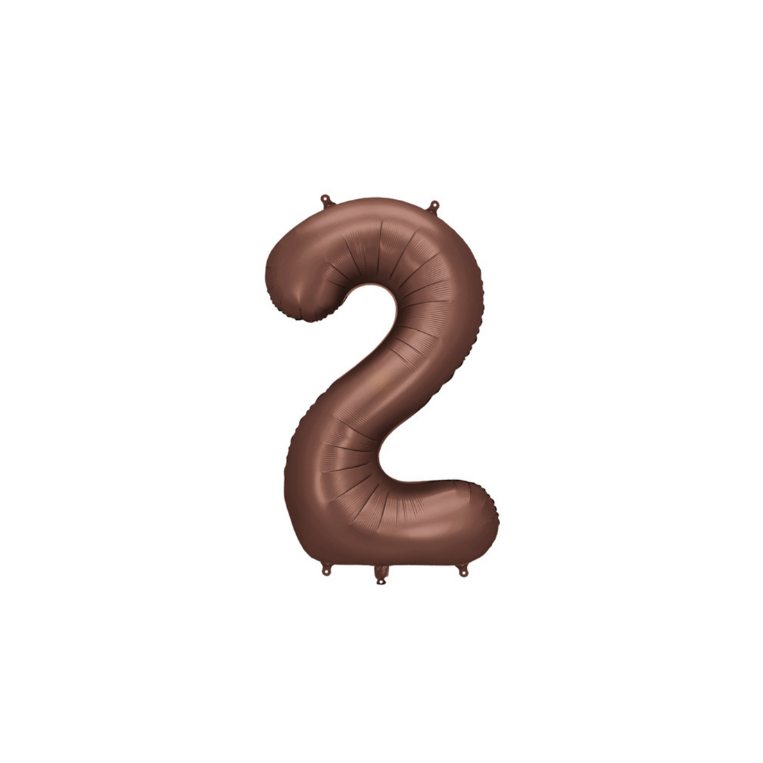 Cijferballon XL (34 inc / 86 cm) silk bruin 0-9