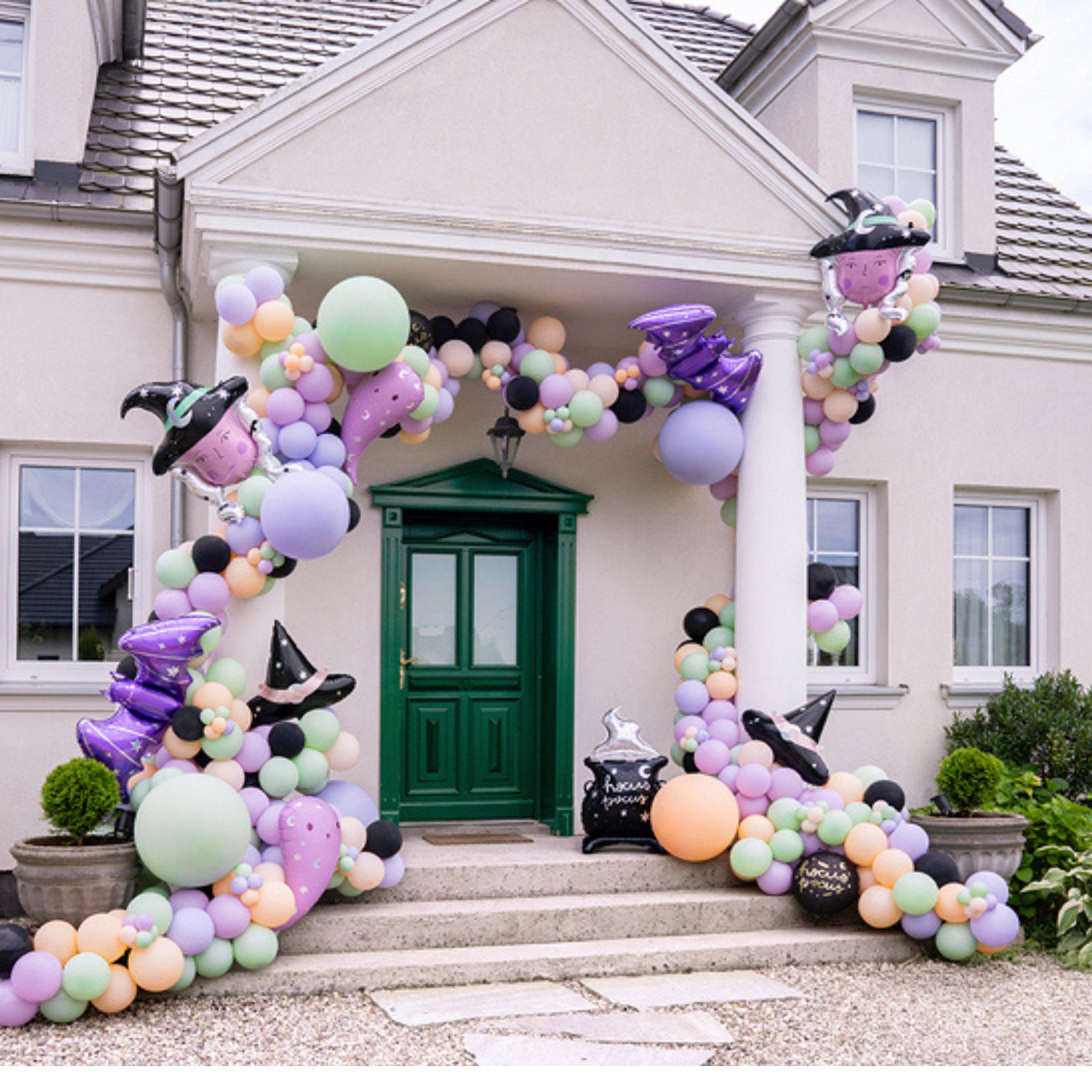 Halloween folieballon heks feestdecoratie ballonnenboog