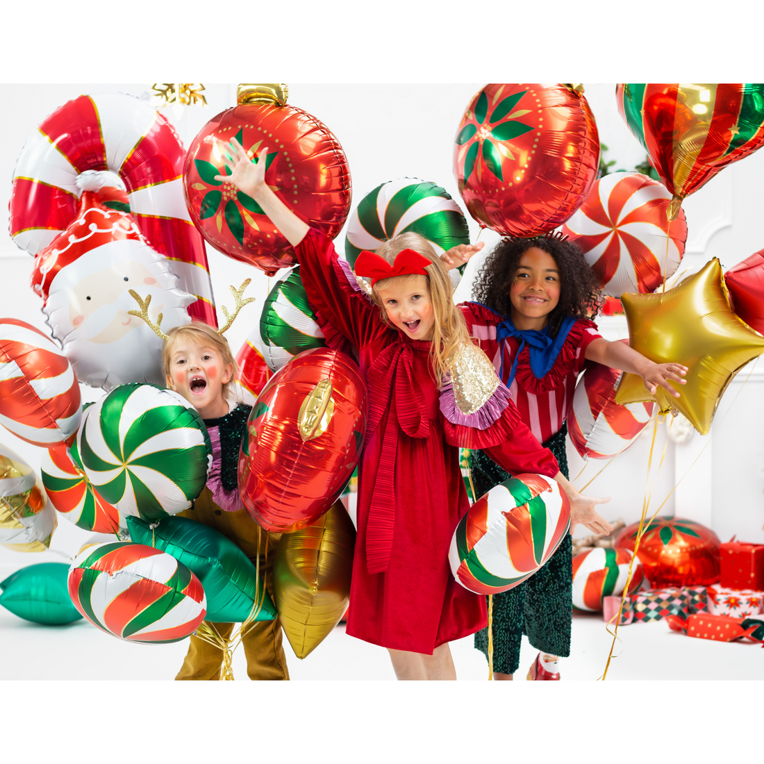 folieballonnen kerstballonnen kerstfeest