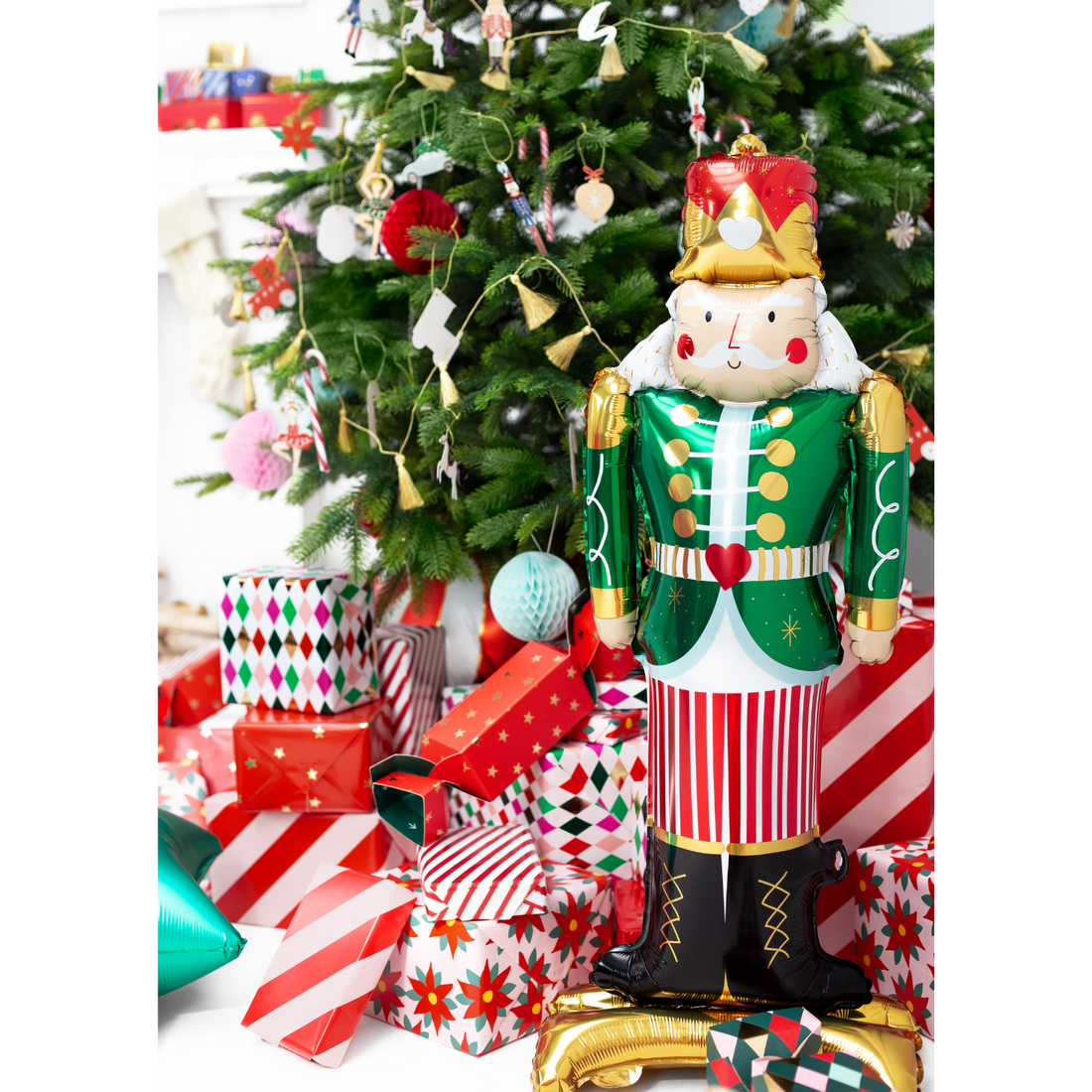 kerstdecoratie folieballon notenkraker