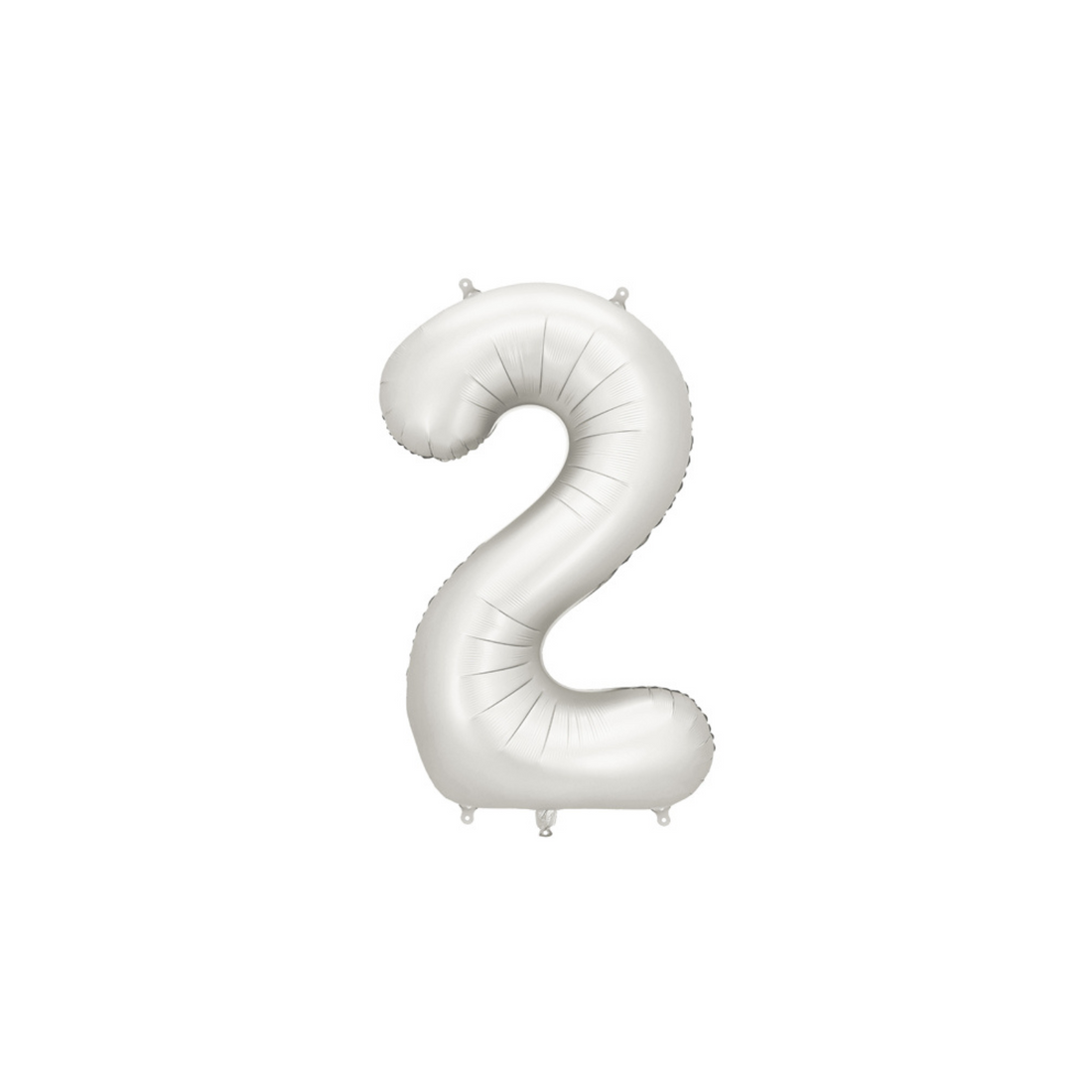 Cijferballon XL (34 inc / 86 cm) silk zilver 0-9