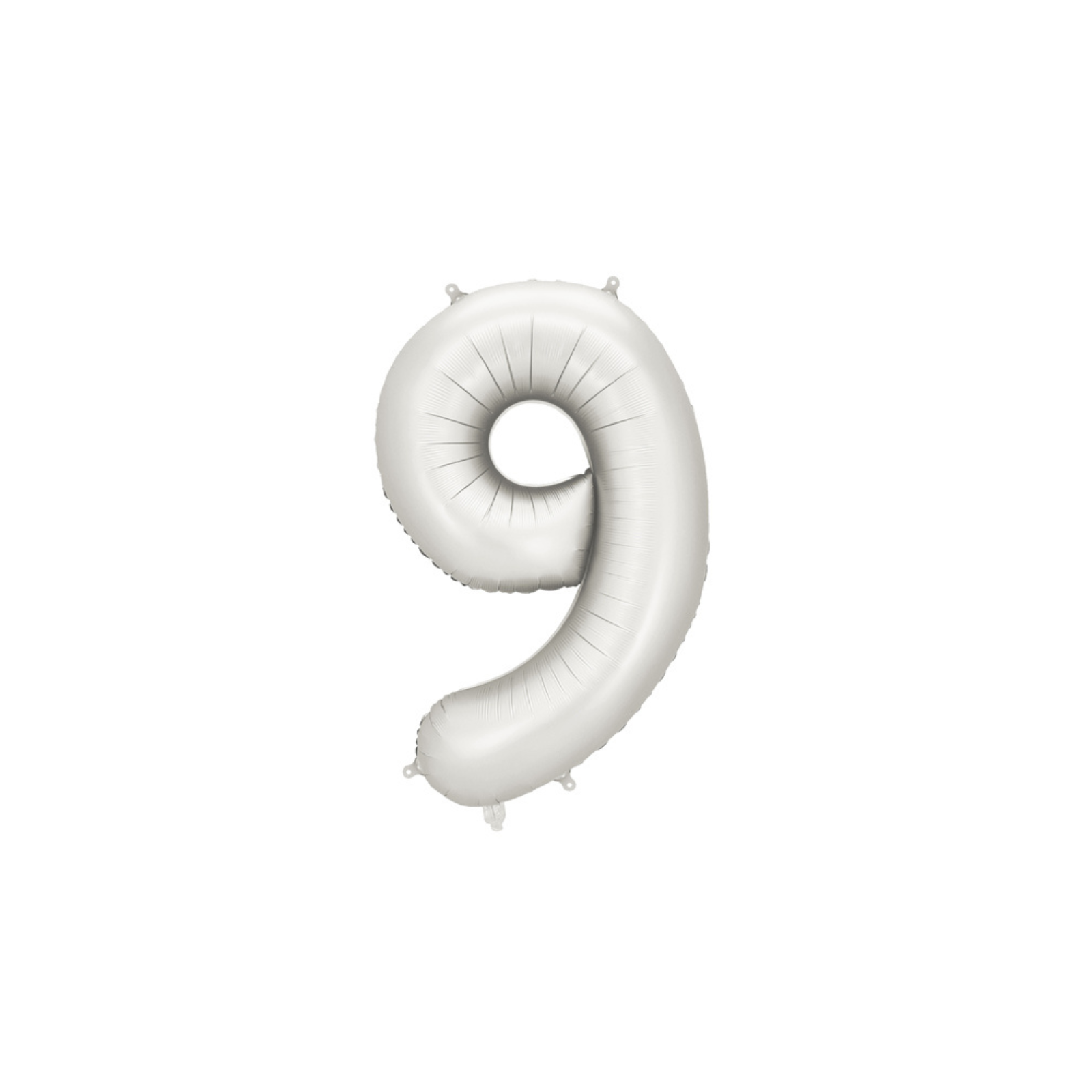 Cijferballon XL (34 inc / 86 cm) silk zilver 0-9