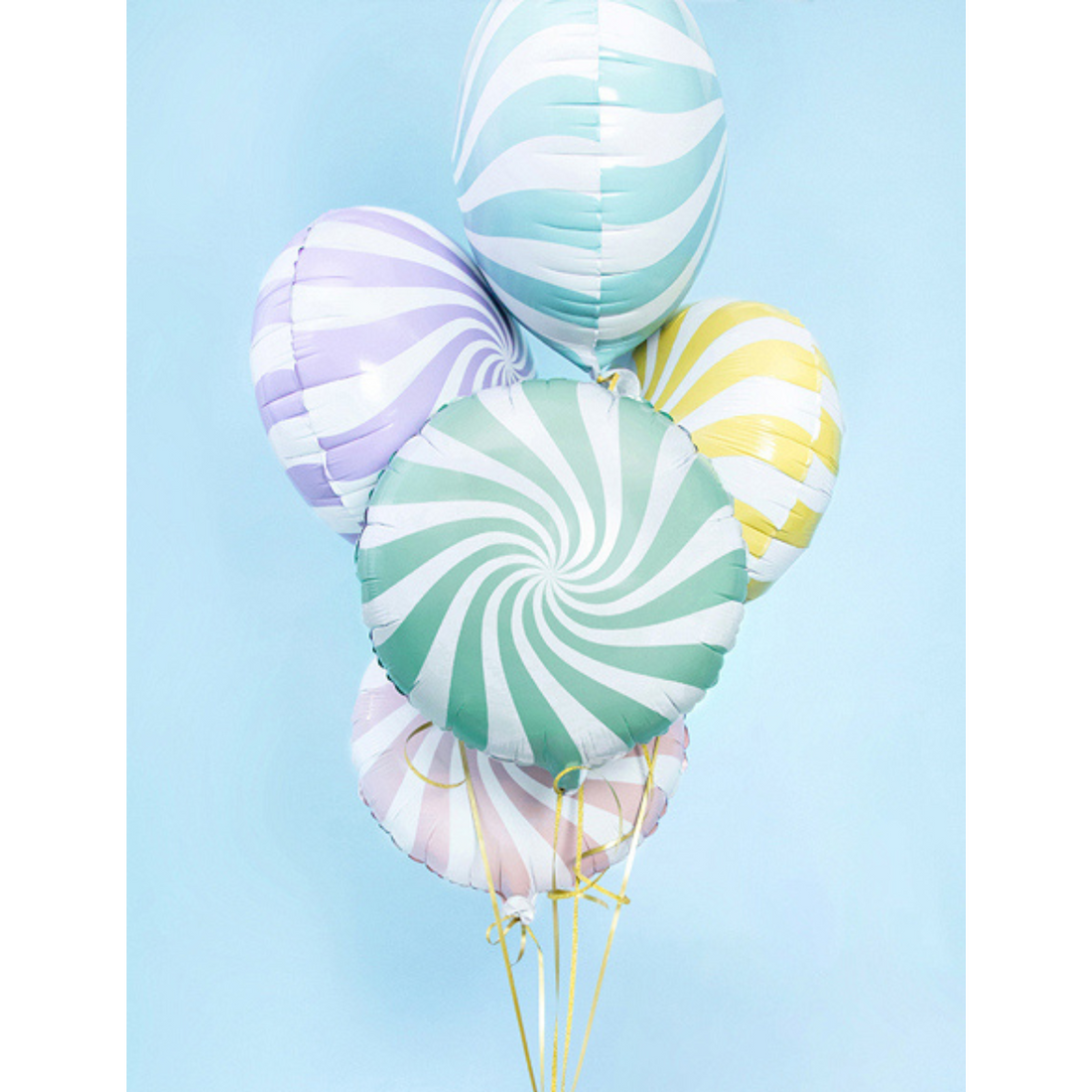 Folieballon snoepje pastelroze