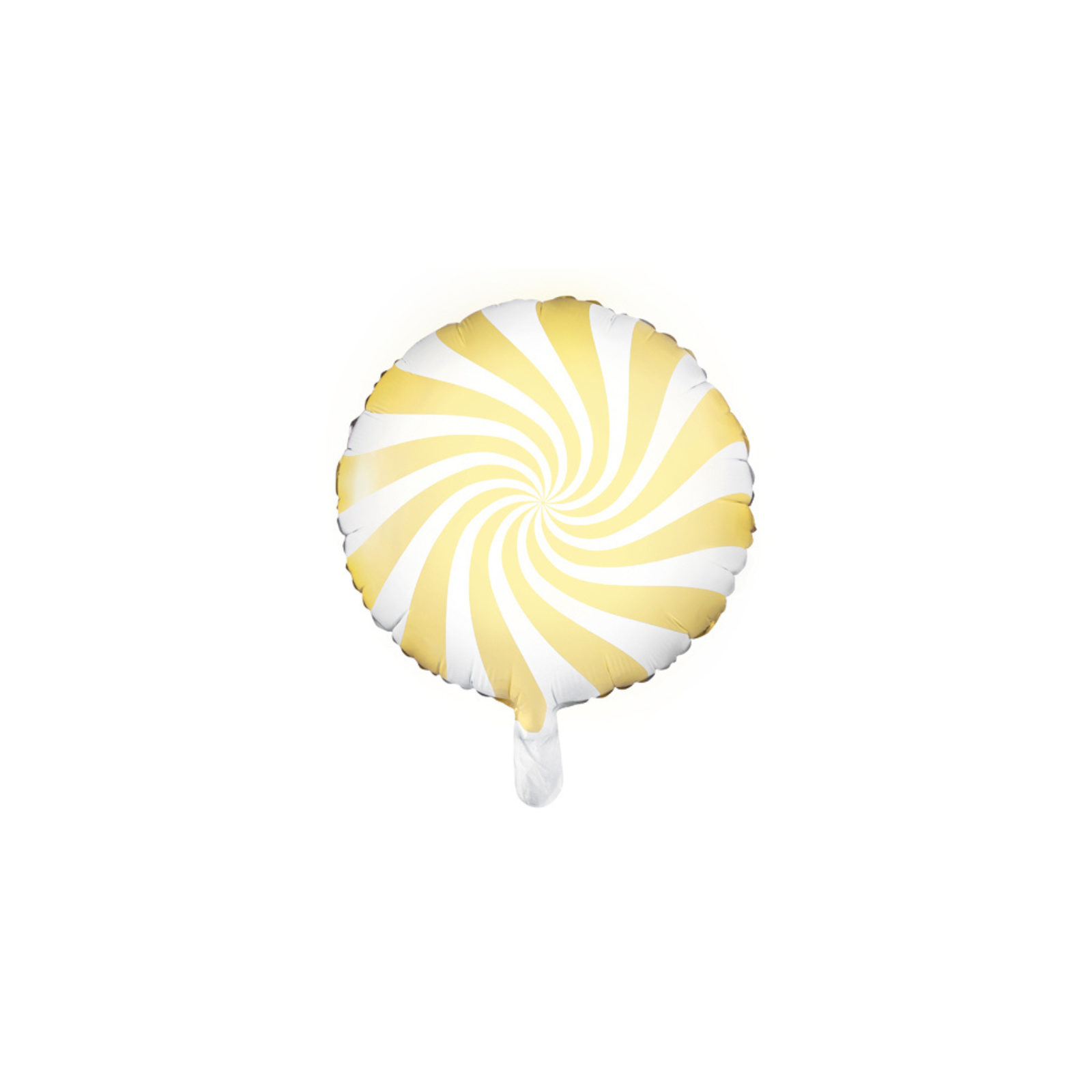 Folieballon snoepje pastelgeel