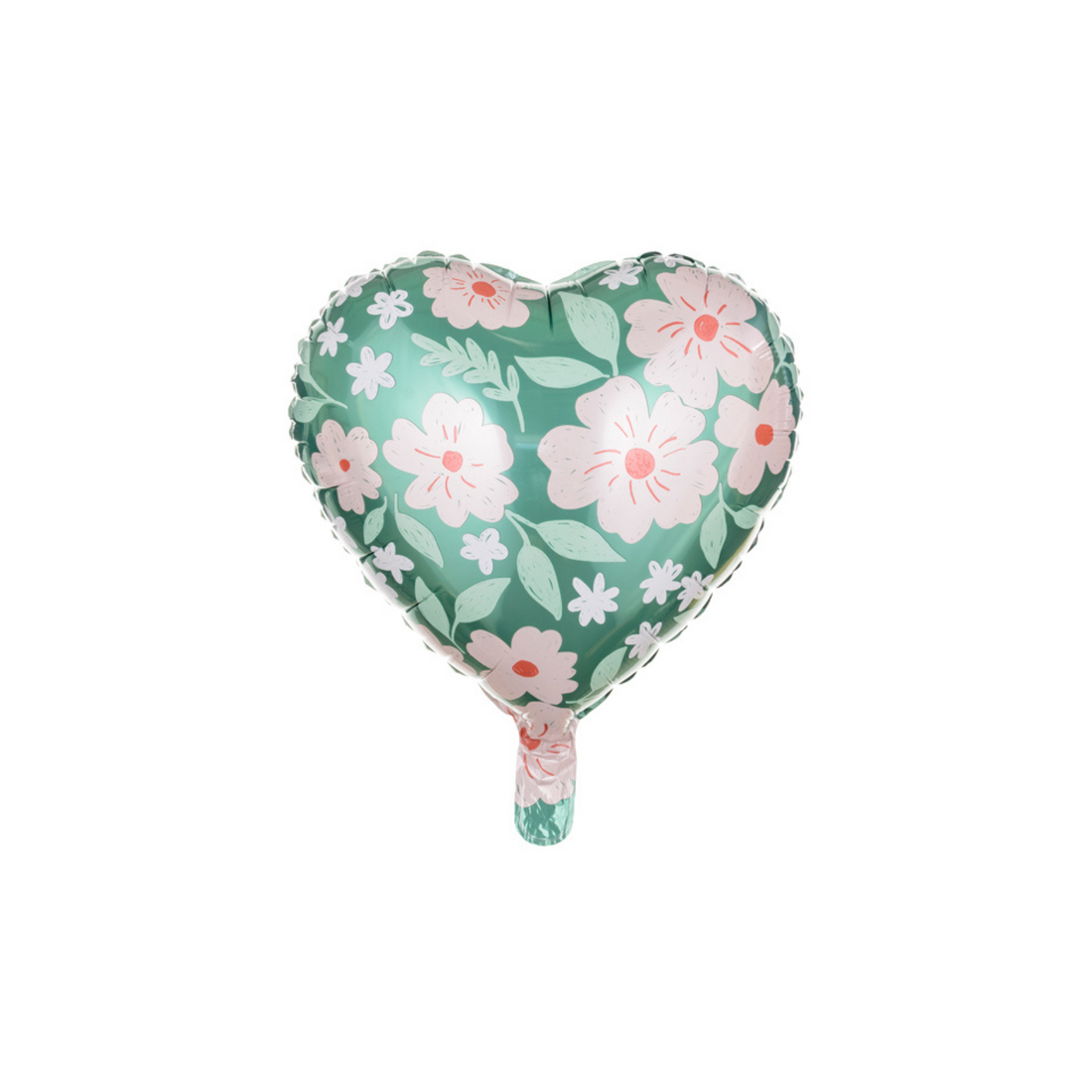 Folieballon hart bloemen