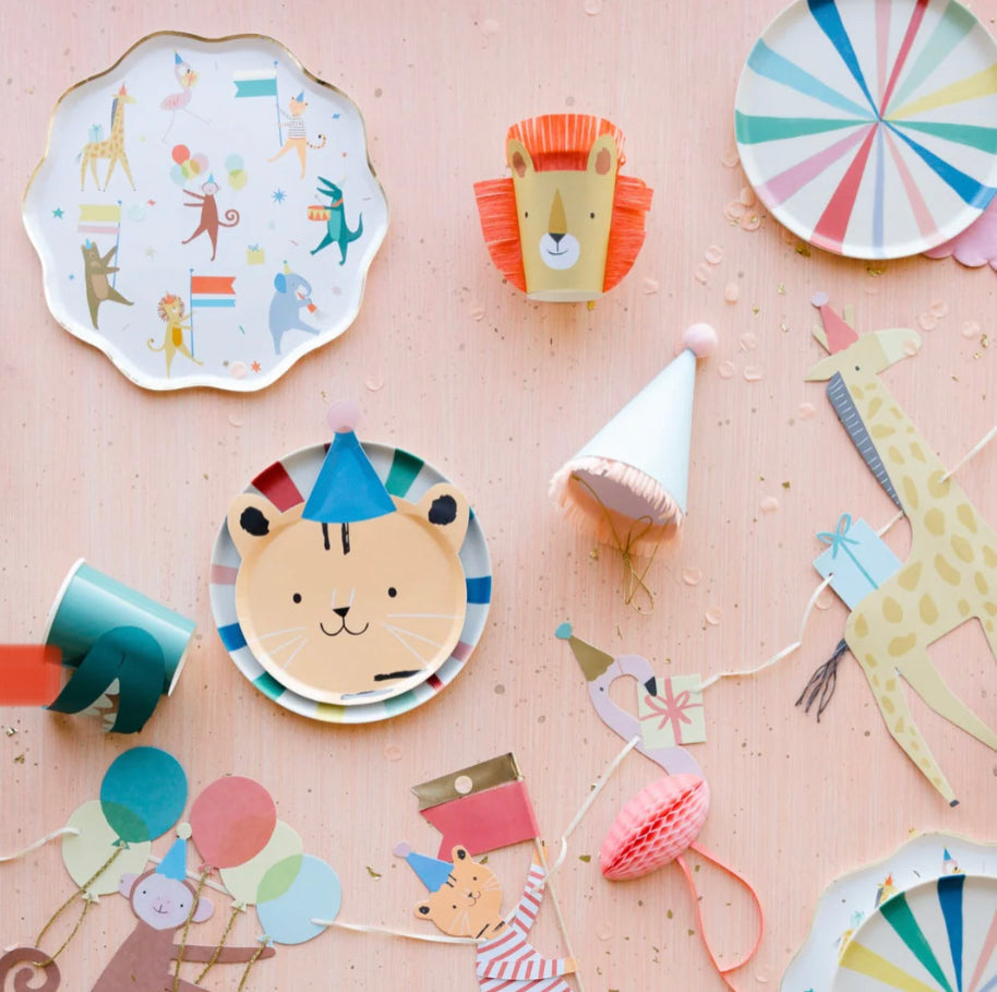 Meri Meri dierenparade bordjes 8 stuks