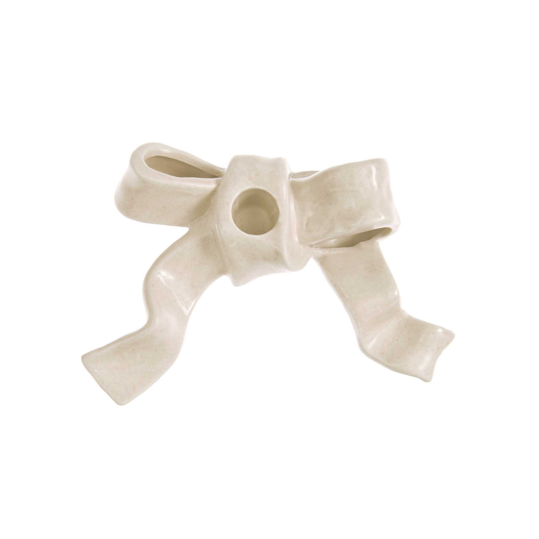 Kaarshouder strik crème