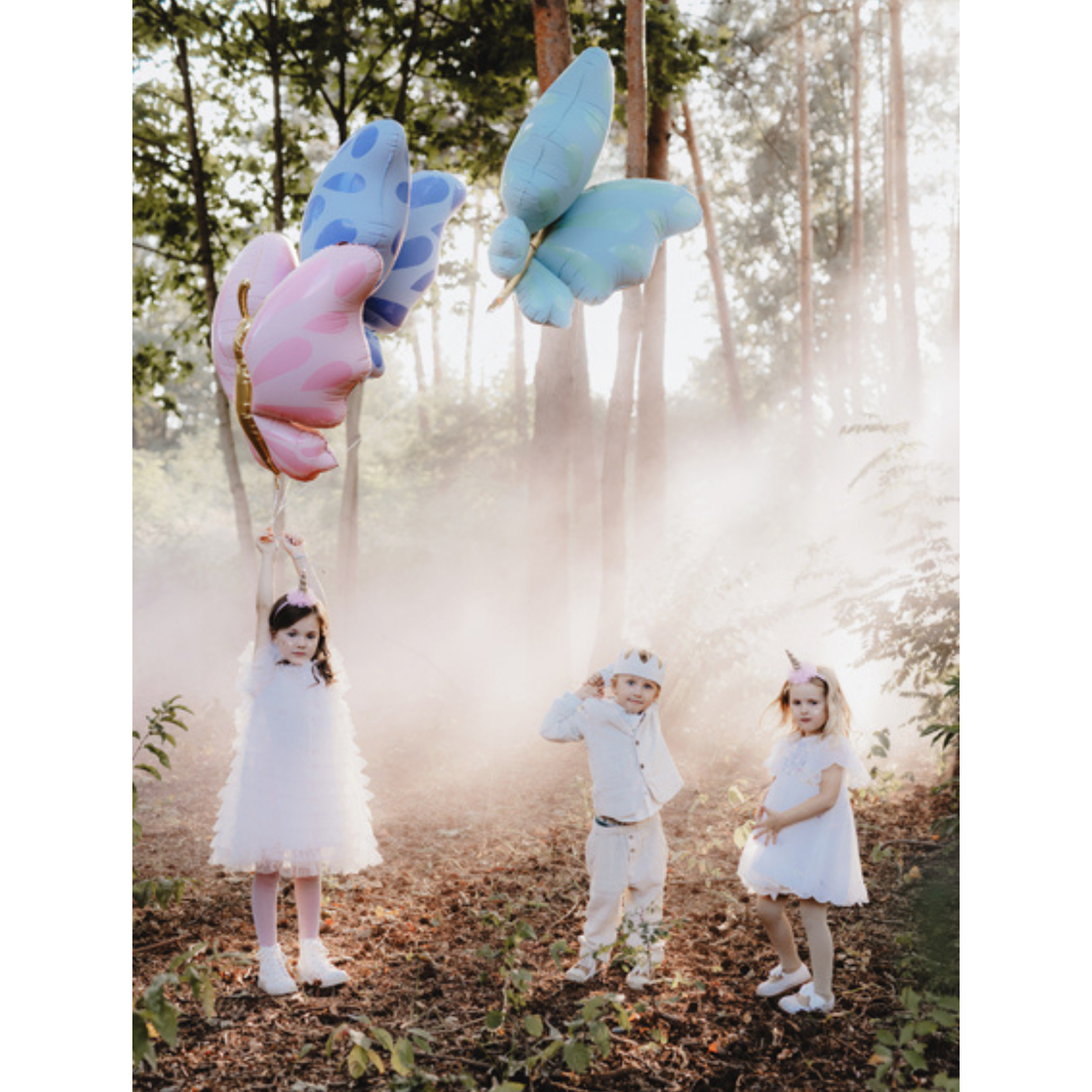 Folieballon vlinder pastelgroen