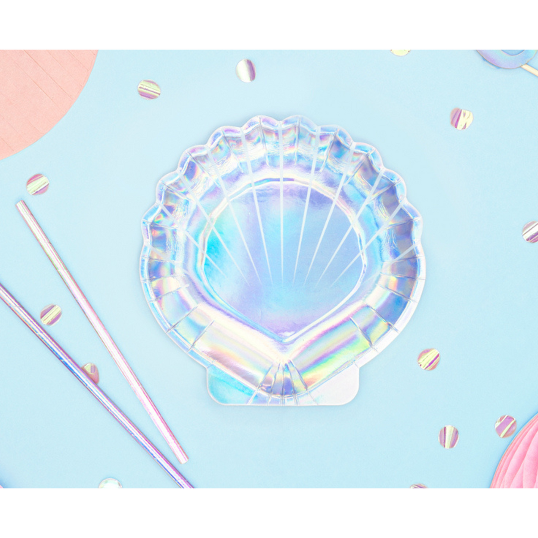 Bordjes zeeschelpen 6 stuks