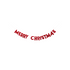 fluweel slinger merry christmas in het rood