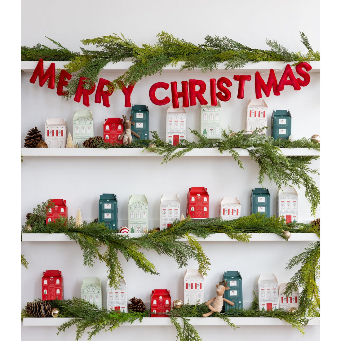 slinger fluweel rood merry christmas