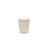 Papieren bekers beige met gouden stijgbeugels