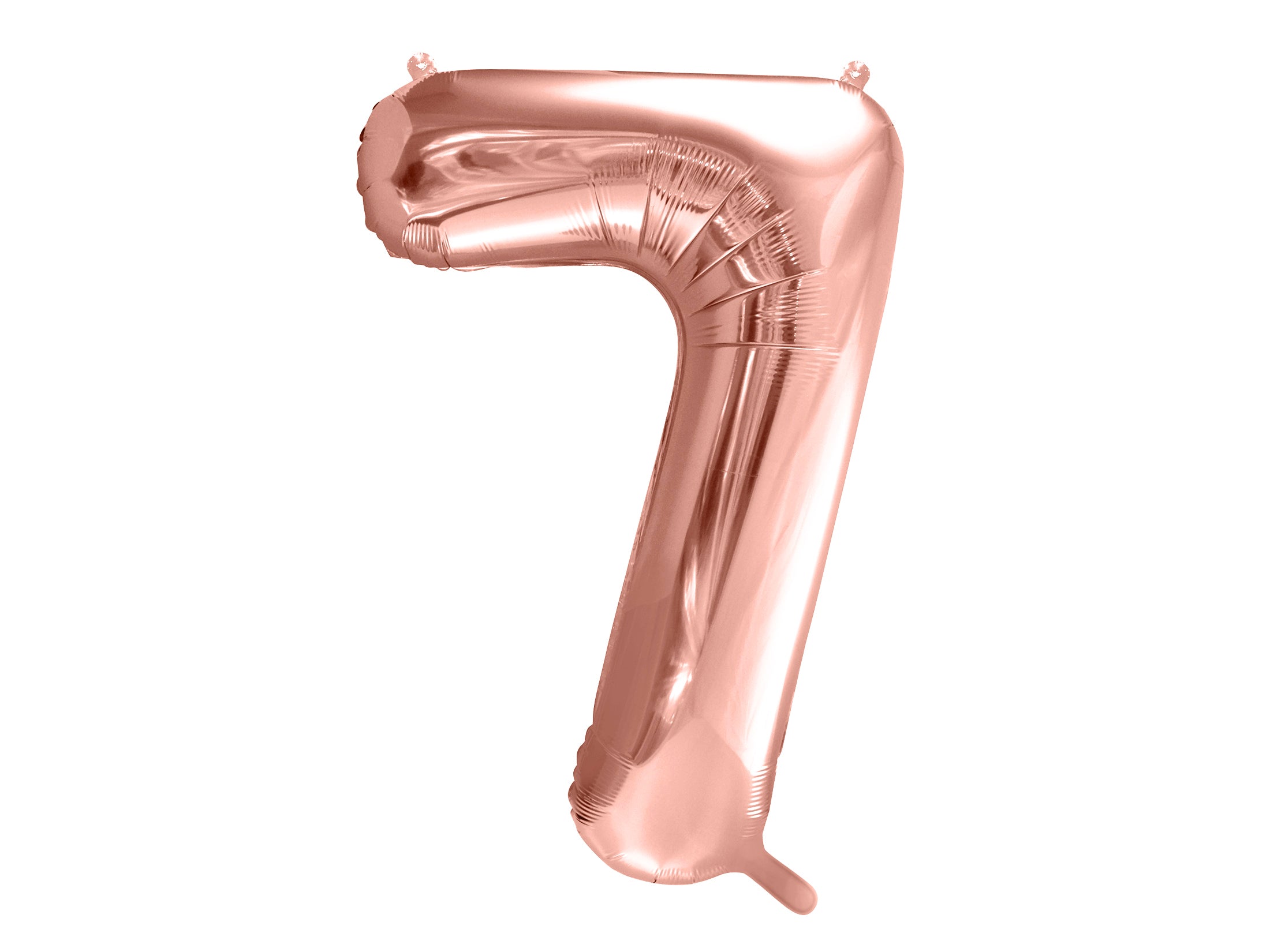 folieballon cijfer nummer zeven in de kleur rose gold
