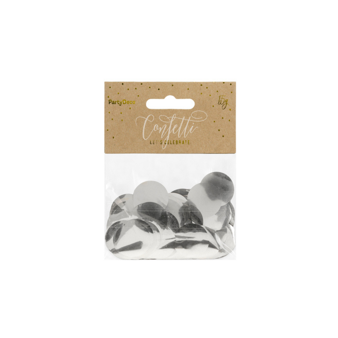 Confetti zilver rond