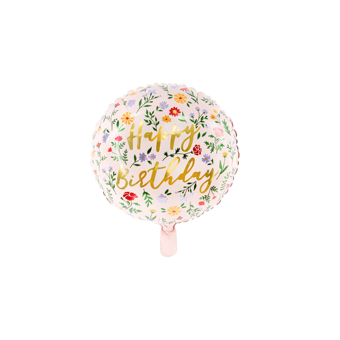 ronde folieballon met bloemen
