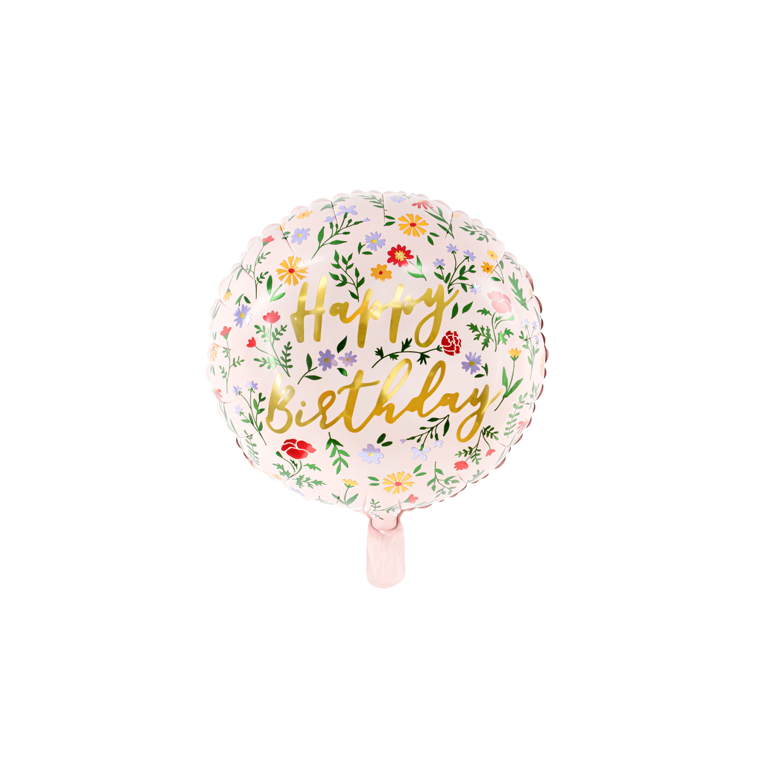 ronde folieballon met bloemen