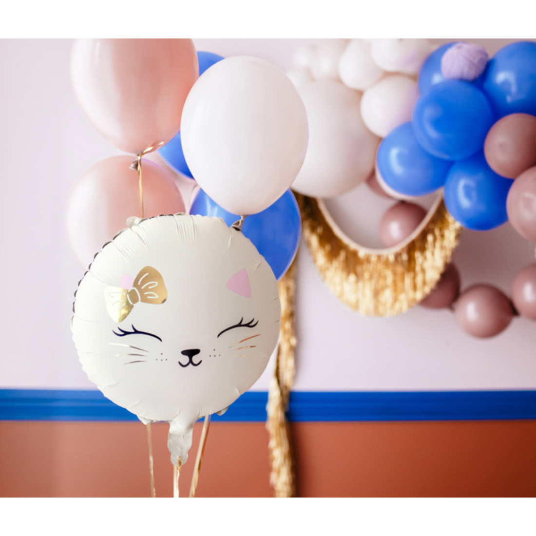 Folieballon rond poes