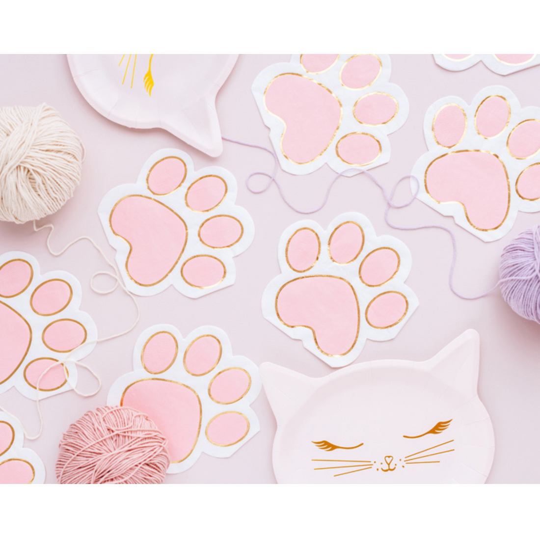 Servetten poezenpootje 12 stuks