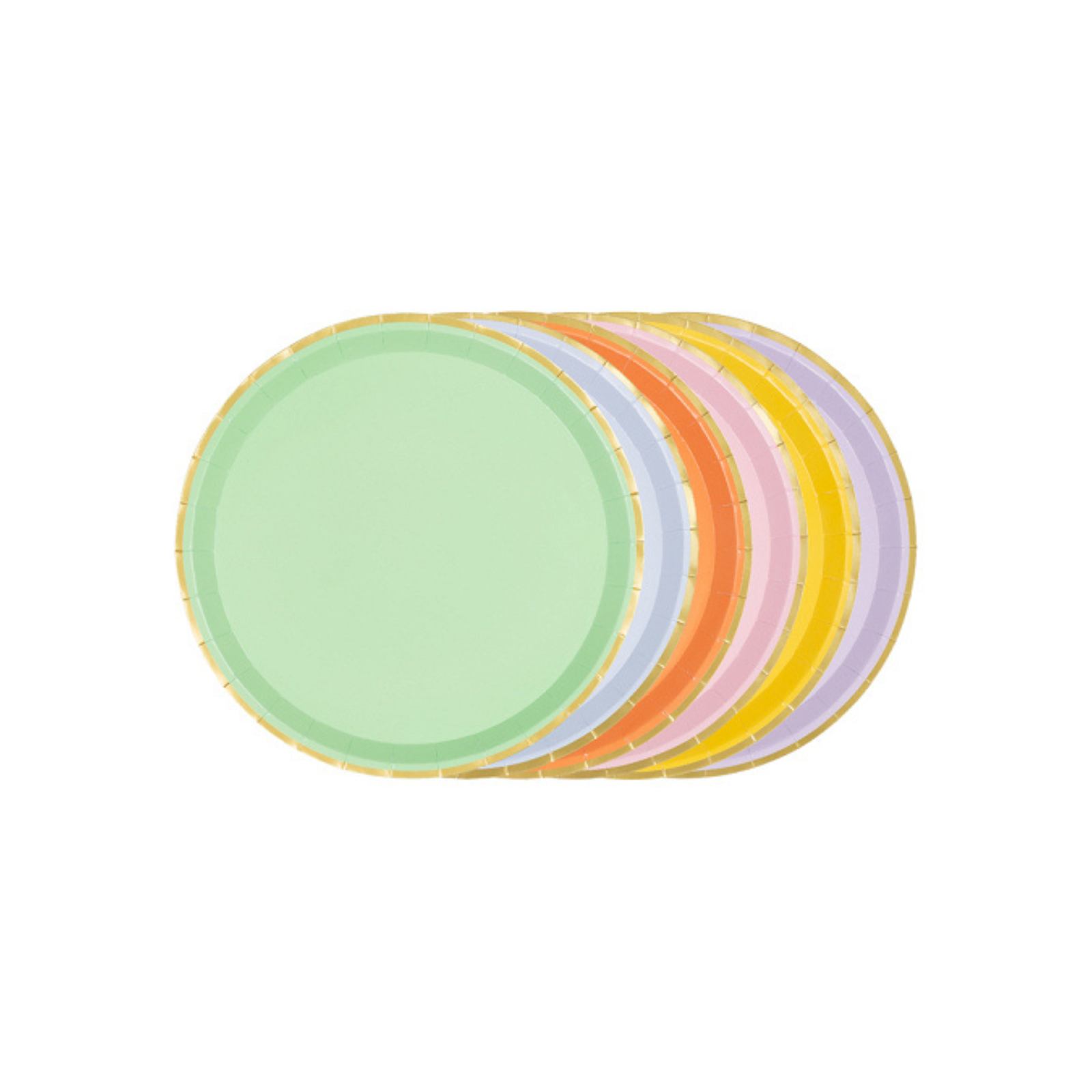 Bordjes pastel mix 6 stuks