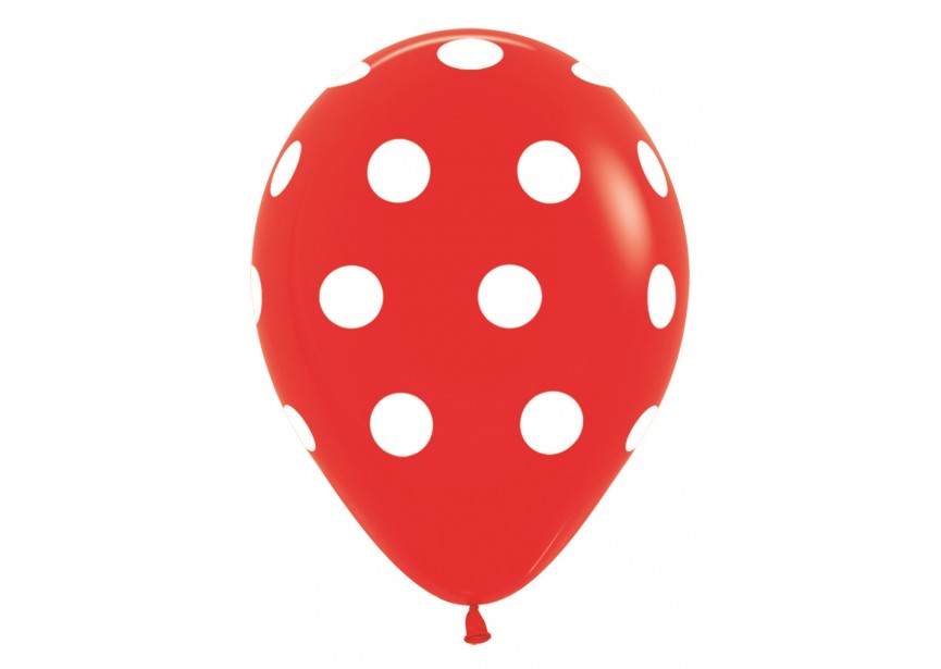 Polka dots red - 5 stuks