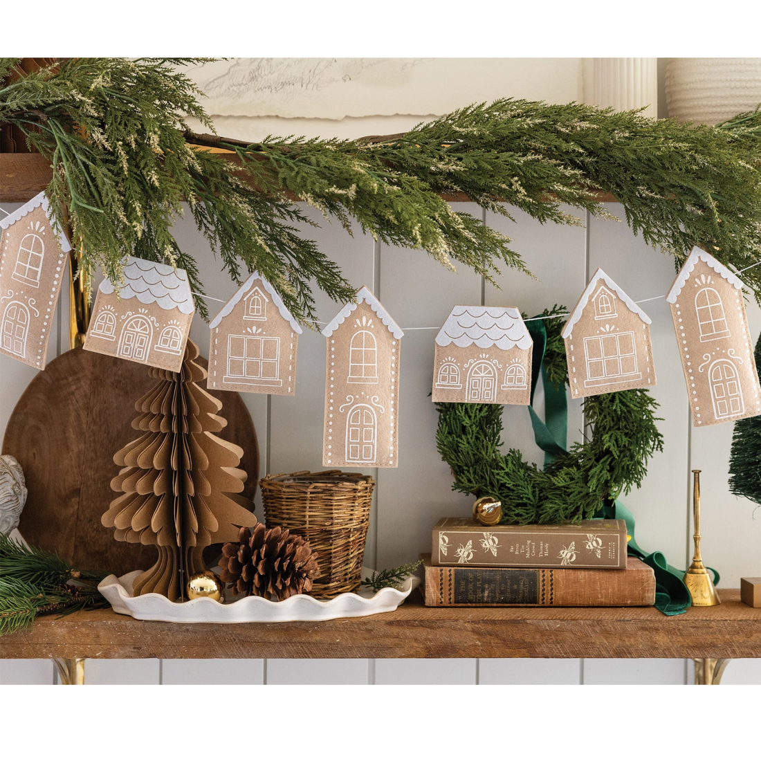 Slinger vilten peperkoekhuisjes