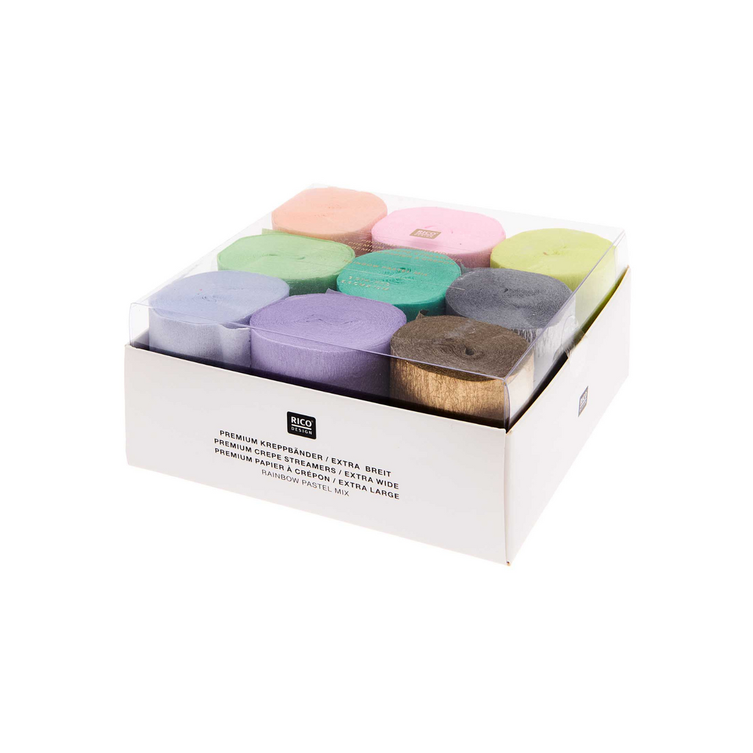 papieren streamers slinger decoratie pastel mix