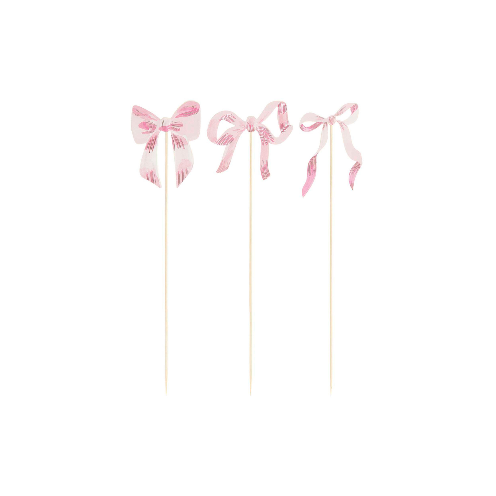 Taarttopper elegante strikjes 6 stuks