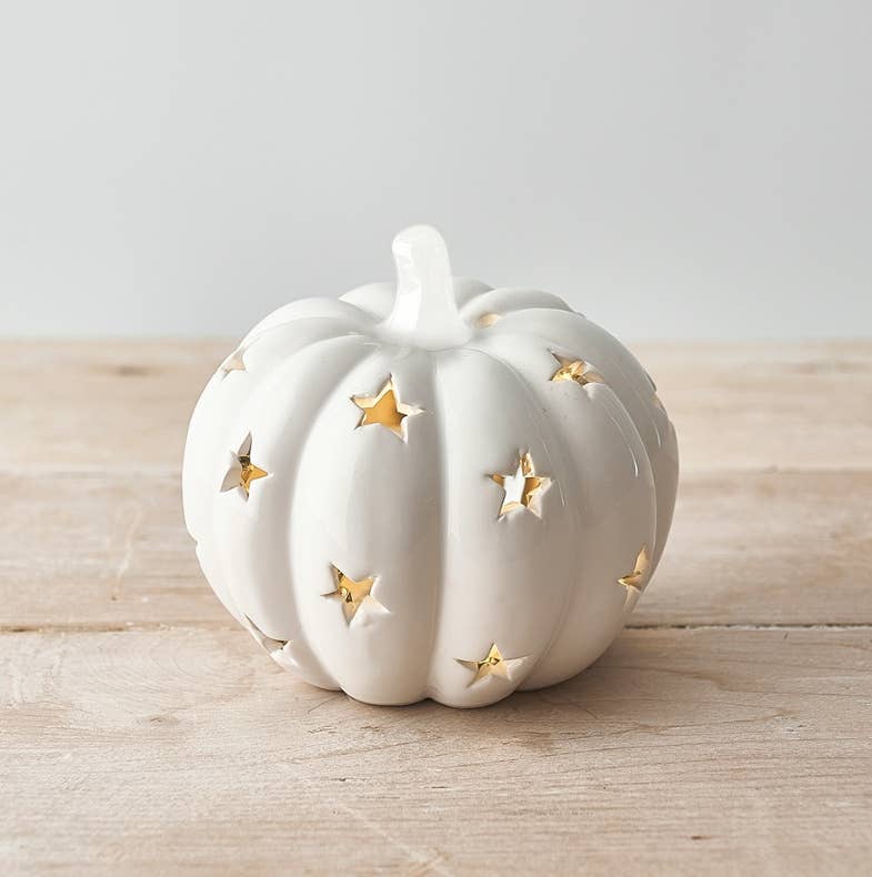 theelichthouder pompoen herfst Halloweendecoratie