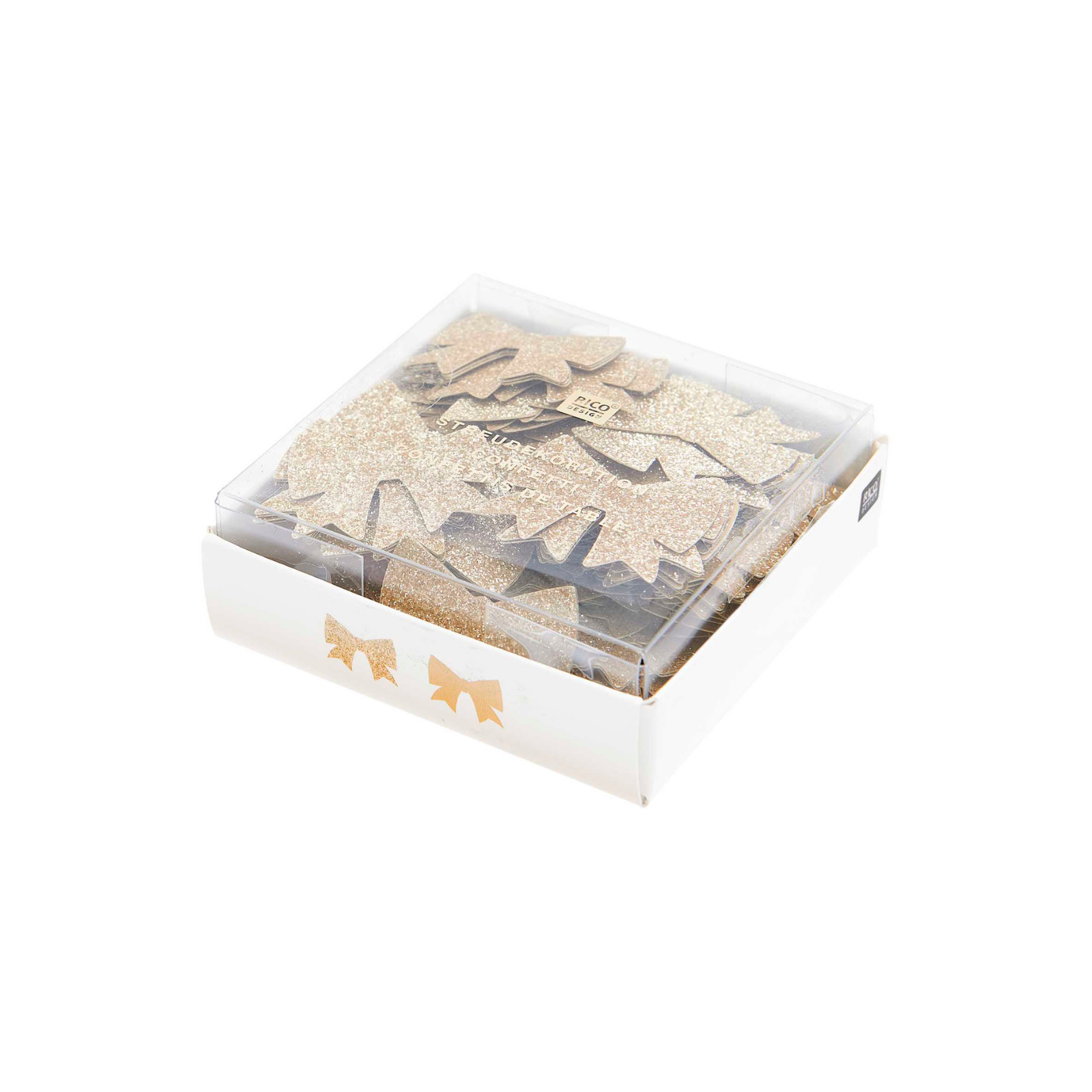 Tafelconfetti strikjes goud glitter