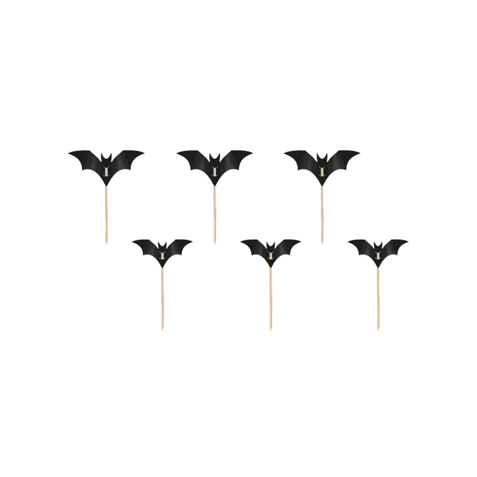 cupcake decoratie papieren toppertjes vleermuizen zwart Halloween