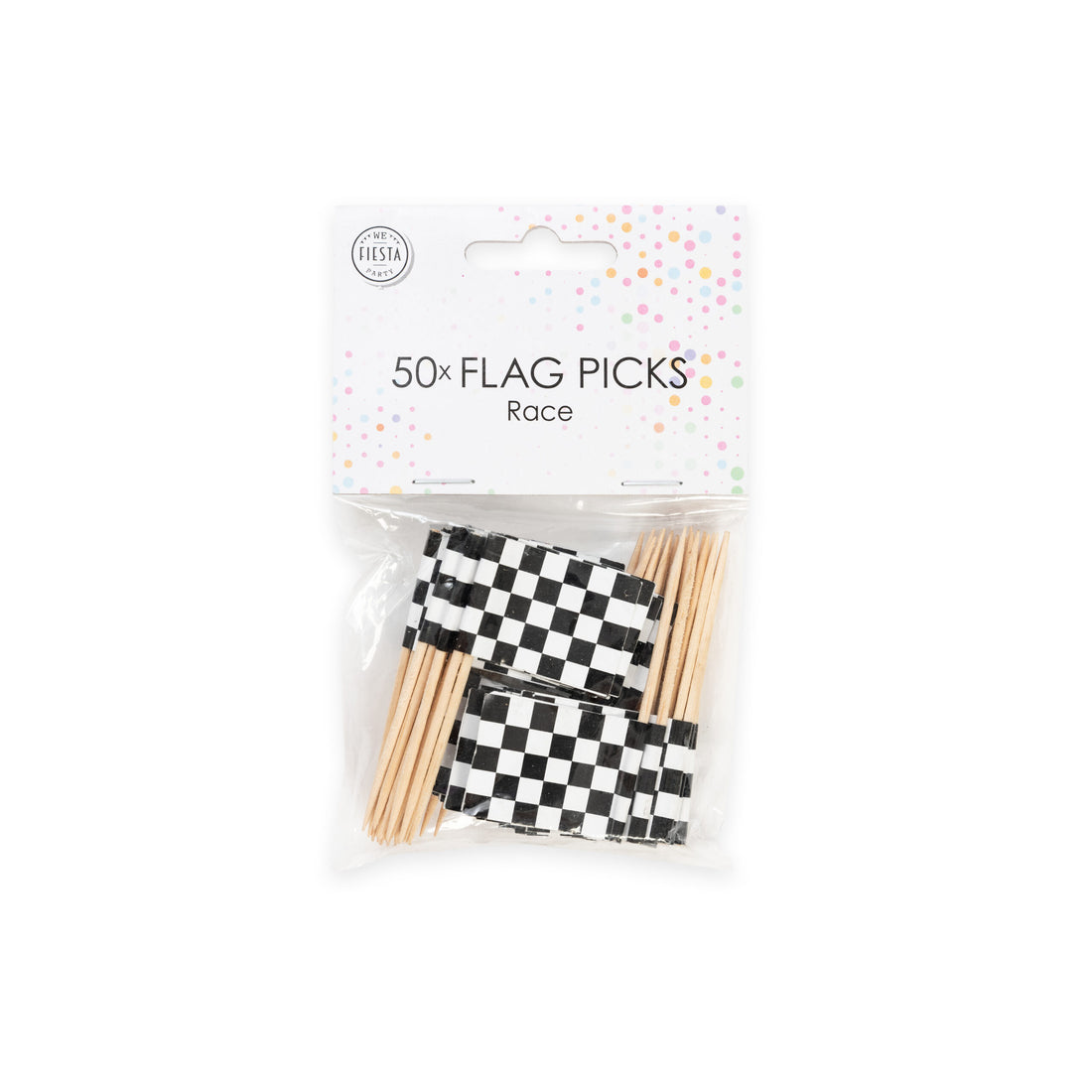 kleine vlag prikkertjes met een zwart wit patroon