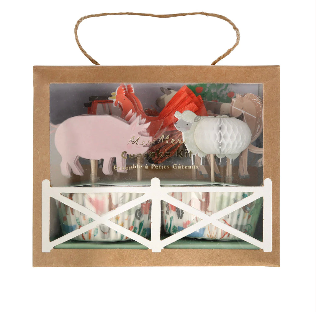 Meri Meri boerderij cupcake kit