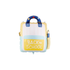 XL folieballon schooltas Back to School in crème, geel en blauw