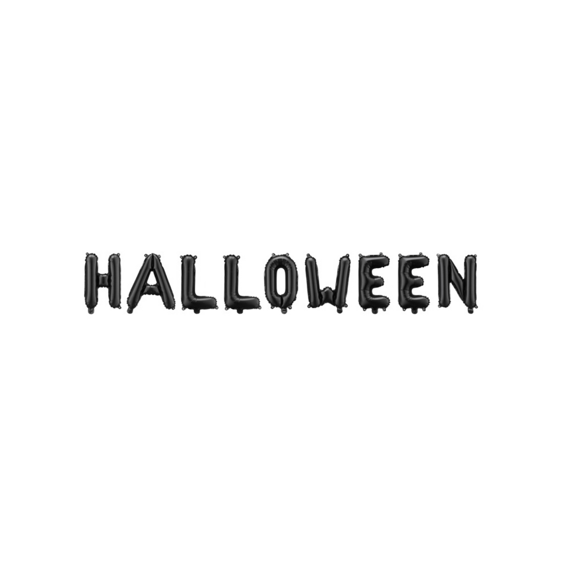 Halloween letters folieballon zwart