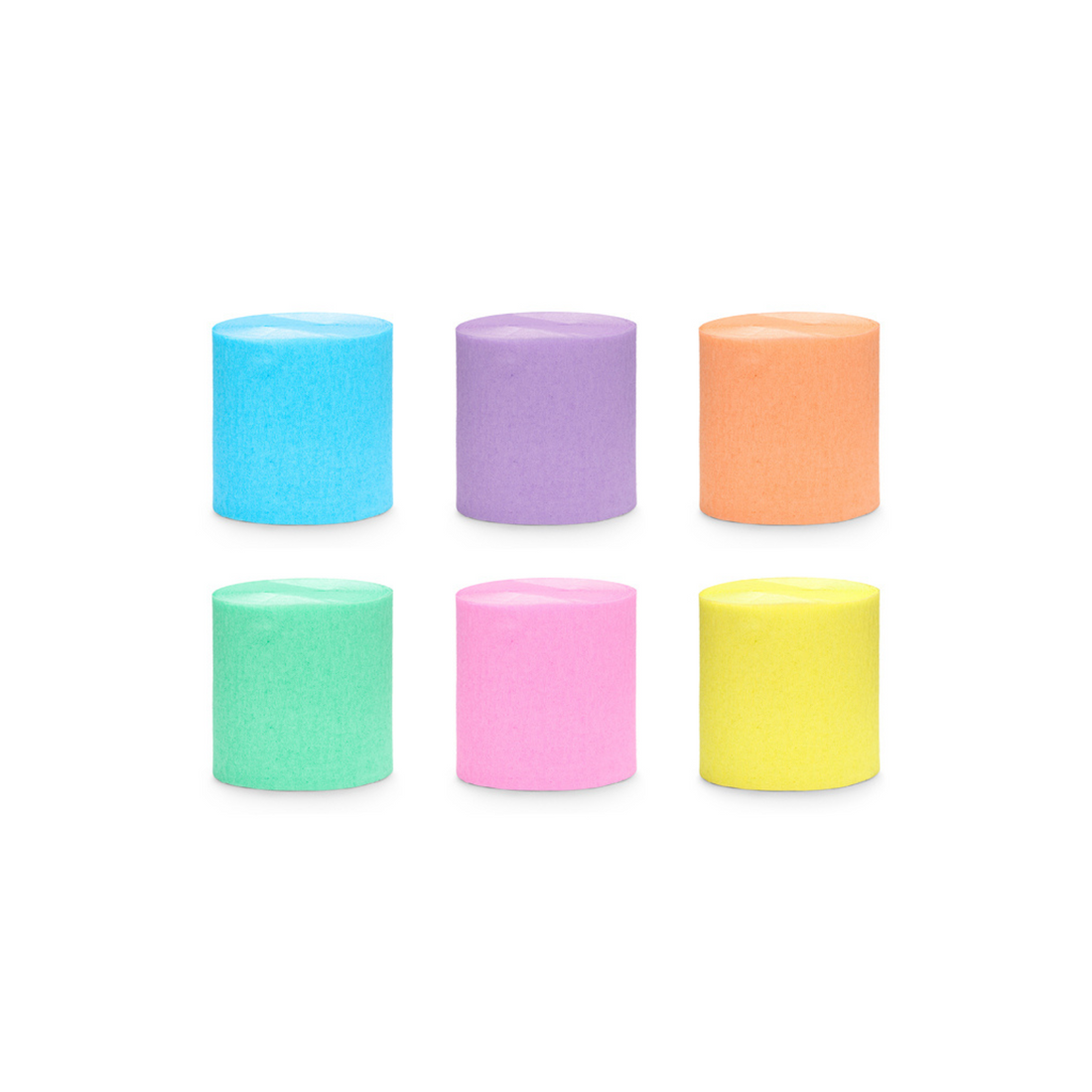 Crepe streamers pastel rainbow mix