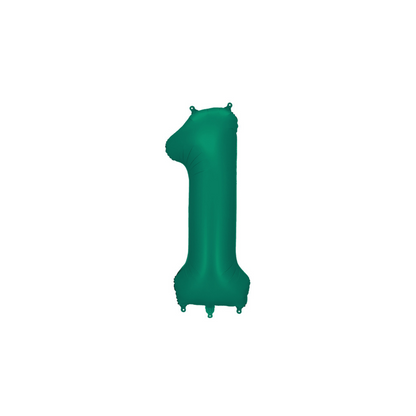 Cijferballon XL (34 inc / 86 cm) silk groen 0-9